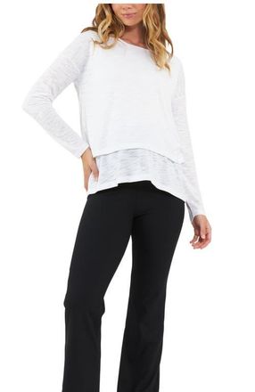 Ripe Jazmin Long Sleeve Nursing Top in White at Nordstrom, Size X-Large