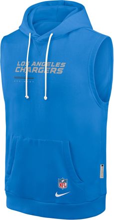 Nike Los Angeles Chargers Sideline Nike Mens Dri-FIT NFL Sleeveless Pullover Hoodie in Blue | 03B448Y97-0CN
