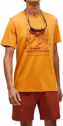 Peak Performance Explore Logo Tee In Desert Blow