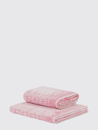 Philipp Plein Set 2 asciugamani in spugna di cotone con logo Hexagon jacquard