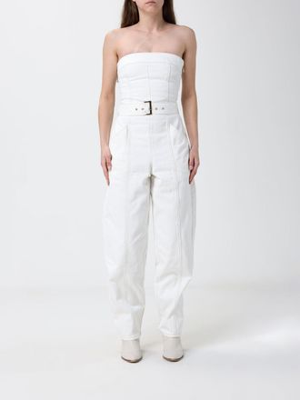 A|X Armani Exchange Tuta in denim di cotone con cinta