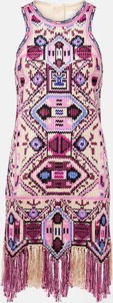 Isabel Marant Miniabito Yasmine in cotone con frange