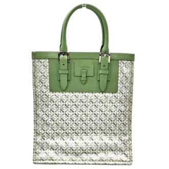 Loewe Tweedehands Canvas handtassen - Dames - Vintage Handtas - Groen - ONE Size - Leer - Vintage