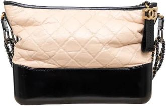 Chanel Pre-owned Leather chanel-bags - Dames - Vintage Schoudertas - Beige - ONE Size - Leer - Vintage