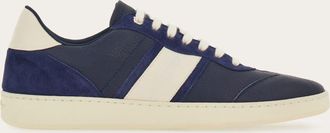 Ferragamo Men Low top sneaker with signature Blue Size 10.5