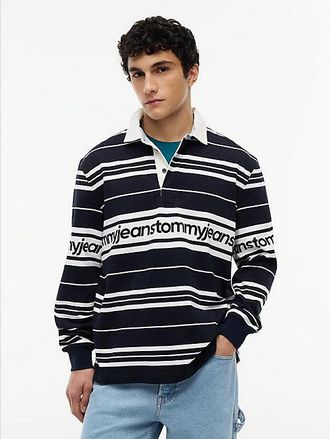 Tommy Hilfiger Relaxed Fit Logo Stripe Rugby Shirt