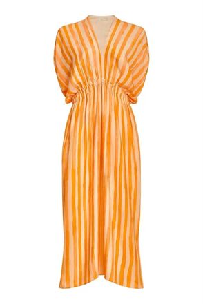 Marie Oliver Womens Venus Caftan Dress In Clementine