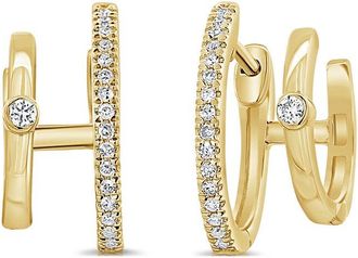 Sabrina Designs 14K 0.13 Ct. Tw. Diamond Double Huggie Cuff Earrings