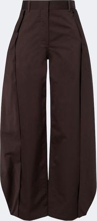Loewe Cotton and silk gabardine barrel-leg pants