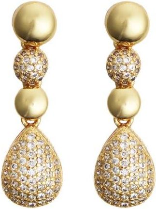 Panacea Pavé Crystal Linear Teardrop Earrings in Gold at Nordstrom Rack