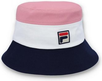 Fila Fila Marco Tri-Colour Heritage Logo Bucket Hat - Fila Navy/Fox Glove