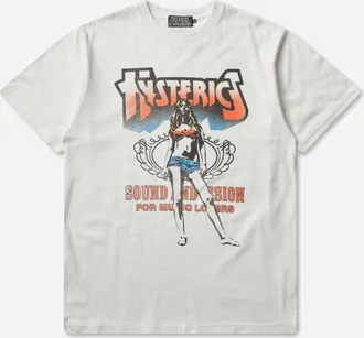 Hysteric Glamour Men s Bad Ass Mama Tour T-Shirt White