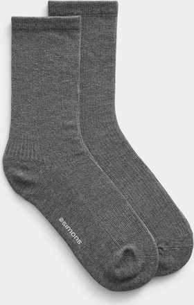 Simons Womens Finely ribbed socks