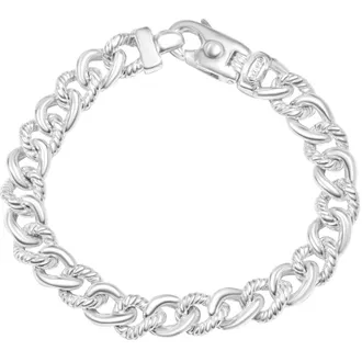 Pompeii3 Mens Braided 14k Gold (56gram) or Platinum (105gram) 9.5mm Link Bracelet 8.5