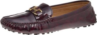 Ferragamo Two Tone Patent Leather Gancini Bit Slip On Loafers