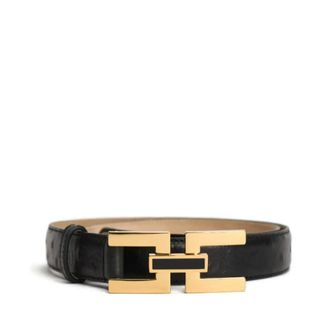 Elisabetta Franchi Belts, female, Black, Size: XL Logo Belt