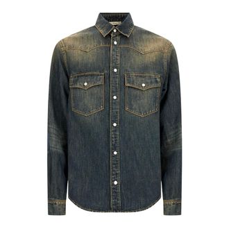 Fendi Denim Shirt - Heren - Overhemden - Blauw - Maat: M Denim