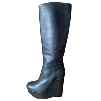 Dolce & Gabbana Tall Wedge Boots Size 38