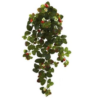 Nearly Natural 31-in Strawberry Hanging Bush with Berry in Green at Nordstrom