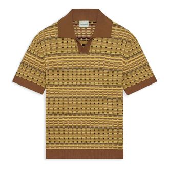 Dr&ocirc;le de Monsieur V-neck Knitwear, male, Multicolor, Size: L Polo Maille Coogie