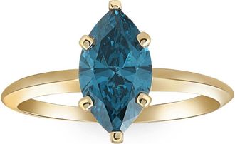 Pompeii3 1 1/2Ct Marquise Solitaire Diamond Engagement Ring White, Yellow Gold Lab Grown