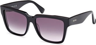 Max Mara MM0078 GLIMPSE2 01B Womens Sunglasses Black Size 57