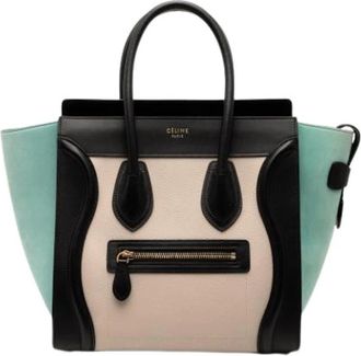 Celine Pre-owned Micro Luggage Tote - Dames - Vintage Shopper - Veelkleurig - ONE Size - Leer - Vintage