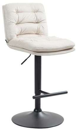 Clp Taburete De Bar Damar En Terciopelo Crema Negro