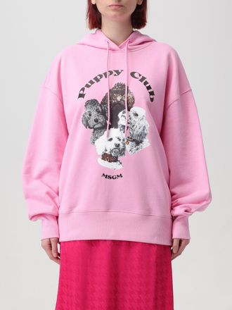 MSGM｜SWEATSHIRTS (3640MM119 247000 23) MSGM logo-print Cotton Sweatshirt | Black | FARFETCH