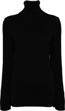 Junya Watanabe Zwarte wollen coltrui - Dames - Coltruien - Zwart - M - Wol - Truien & Vesten