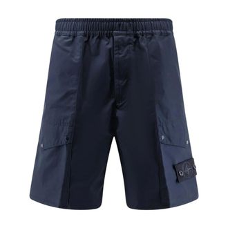 Stone Island Casual Shorts, male, Blue, Size: W31 Stone Island Shorts Blue