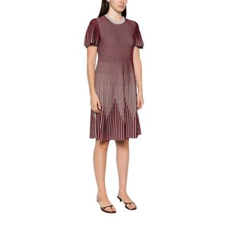 Emporio Armani Gestreepte Midi Jurk - Dames - Jurken - Rood - Maat: S Nylon
