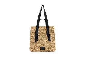 AllSaints Lullah N/s Tote Handbags Almond, Leather/Paper/Straw