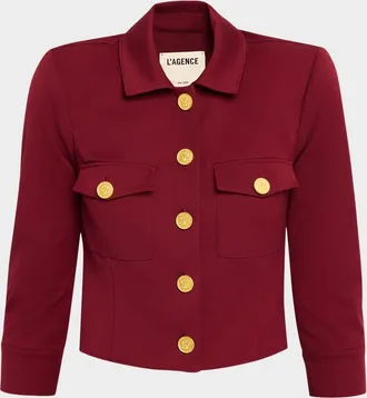 L'agence Kumi Cropped Fitted Jacket