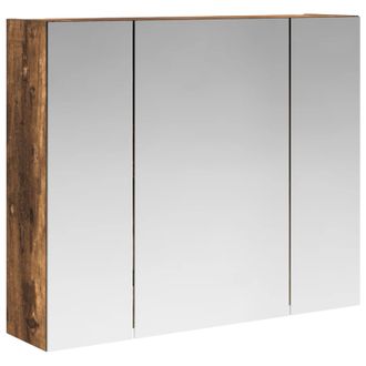 vidaXL Armario Con Espejo De Ba&ntilde;o Roble Ahumado 60 X 14,5 X 50 Cm Vidaxl