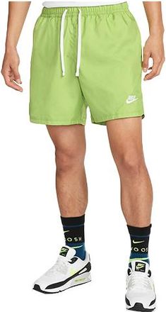 Nike Mens Nike Sportswear Sport Essentials Solid Color Lacing Straight Sports Shorts Green DM6830-332