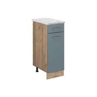 Vicco Mueble Bajo De Cocina R-line, Gris Azulado, 30 Cm Et M&aacute;rmol