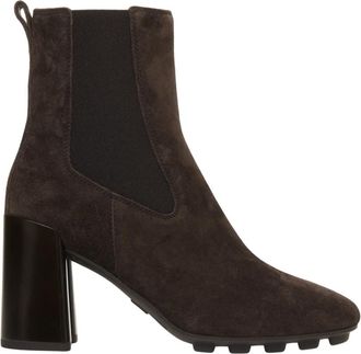 Hogan Elegante Enkellaarzen in Bruin - Dames - Laarzen met Hak - Bruin - 35 EU - Leer - Schoenen