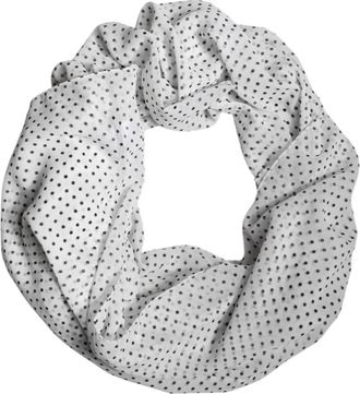 Dolce & Gabbana Polka Dot Wrap Shawl Sjaal - Dames - Sjaals - Wit - ONE Size - Polyester - Accessoires
