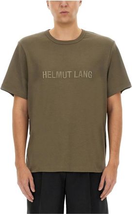 Helmut Lang Logo OS Tee - Tops - Hombre - Beige - S