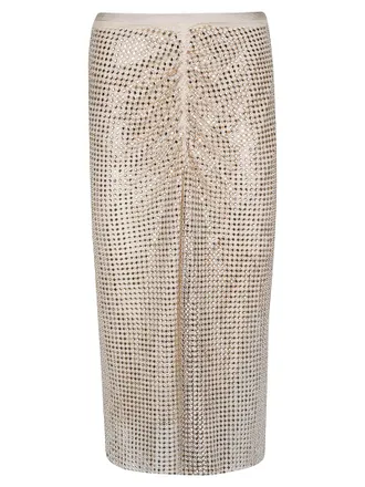 Pinko Berlina Midi Ruched Polyester Skirt