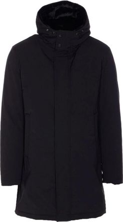 Herno Zwarte Parka Jas met Nep Bont Voering - Heren - Parka Jassen - Zwart - XL - Polyester - Jassen