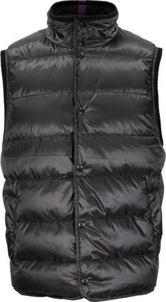 Lords of Harlech Jork Hybrid Puffer Merino Wool Sweater Vest in Black at Nordstrom, Size X-Large