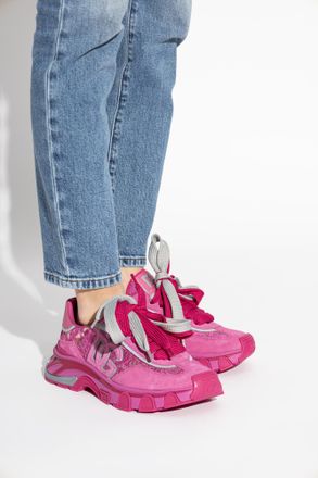 Dolce & Gabbana Sports Shoes With Lace Inserts, Womens, Pink
