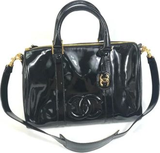 Chanel Pre-owned Leather chanel-bags - Dames - Vintage Handtas - Zwart - ONE Size - Vintage