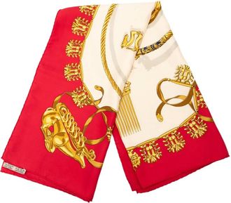 Hermès 2010-2025 Les Cavaliers d Or Silk Scarf 90 scarves - Red