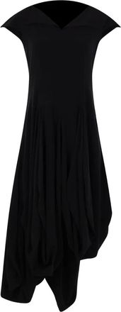 Yohji Yamamoto Jurk met asymmetrische afwerking - Zwart