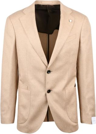 Luigi Bianchi Mantova Heren, Jassen, Beige, Maat: L Zijde