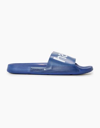 Havaianas Womens Classic Logomania Black Flip Flops - Navy - Size: 7/6.5/6