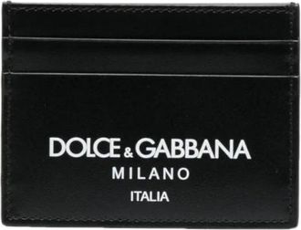 Dolce & Gabbana Leren Kaarthouder Clutch - Heren - Portefeuilles - Zwart - ONE Size - Leer - Accessoires